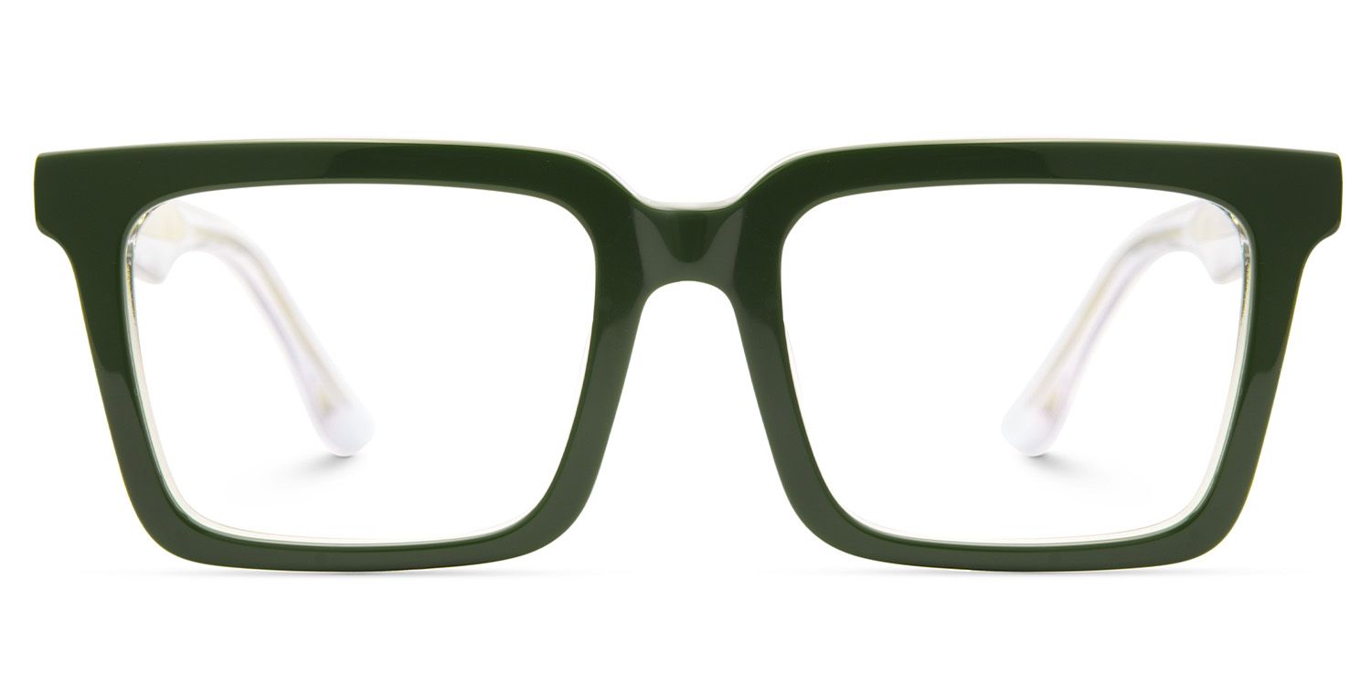 Green Square Frame Glasses - Hattie on Sale | ZEELOOL Canada1