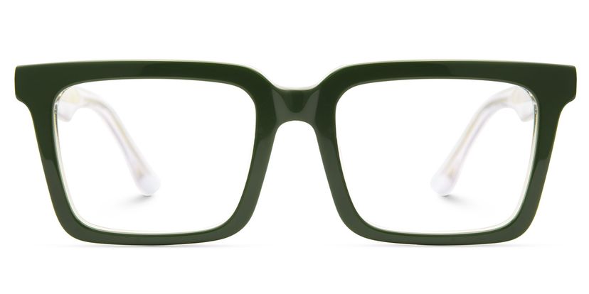 Hattie Green Rectangle Glasses