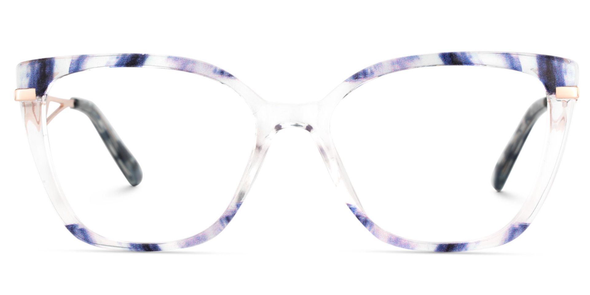 Cateye Shape Blue Light Blocking Glasses with Blue Pattern1