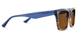 Brookins Rectangle Blue Brown Sunglasses3