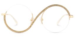 Jaila Round Gold Glasses0