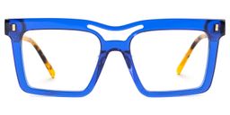 Tamekia Square Blue Glasses0