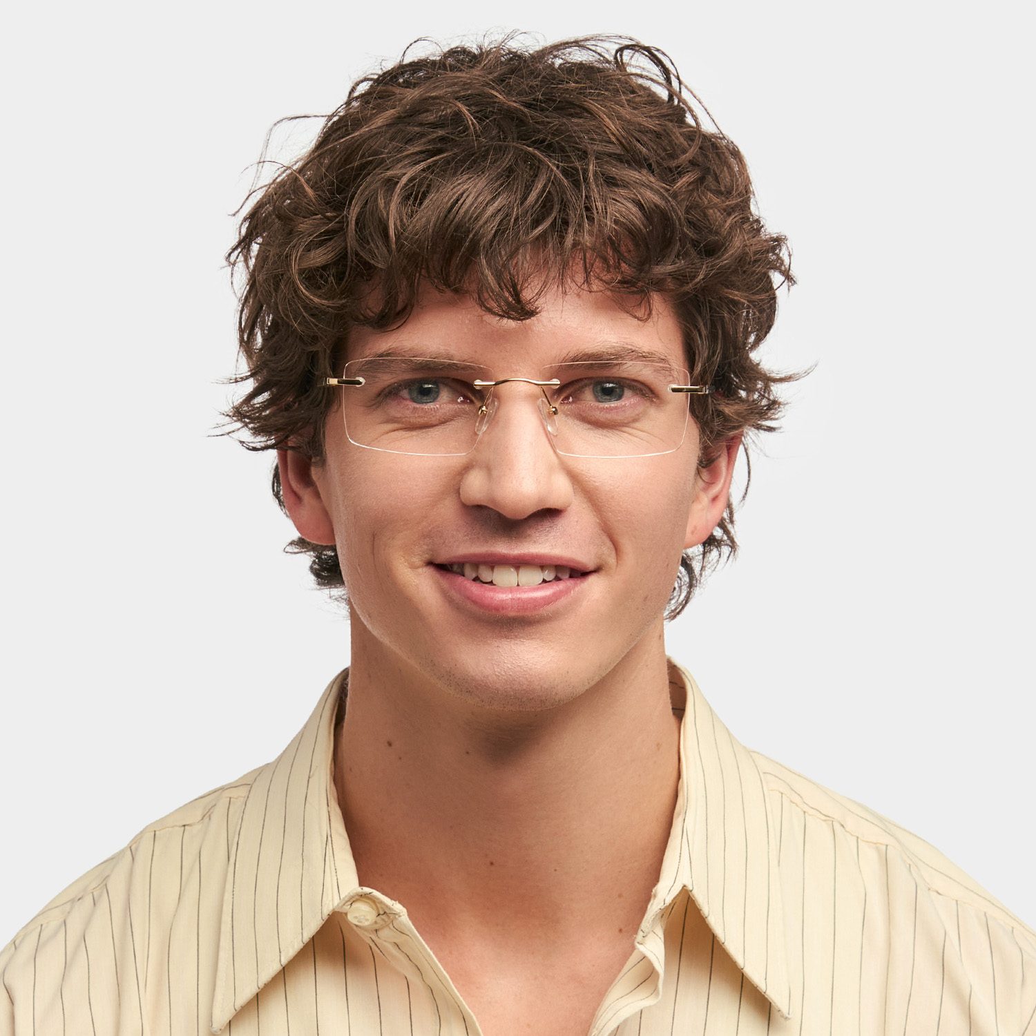 Cetina Rectangle Gold Glasses4