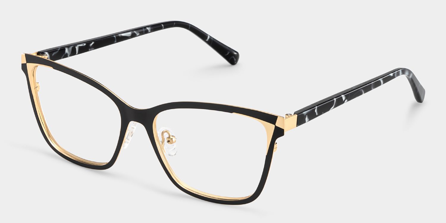 Elise Black Frame Glasses with Rectangle Frame Online | ZEELOOL Canada3