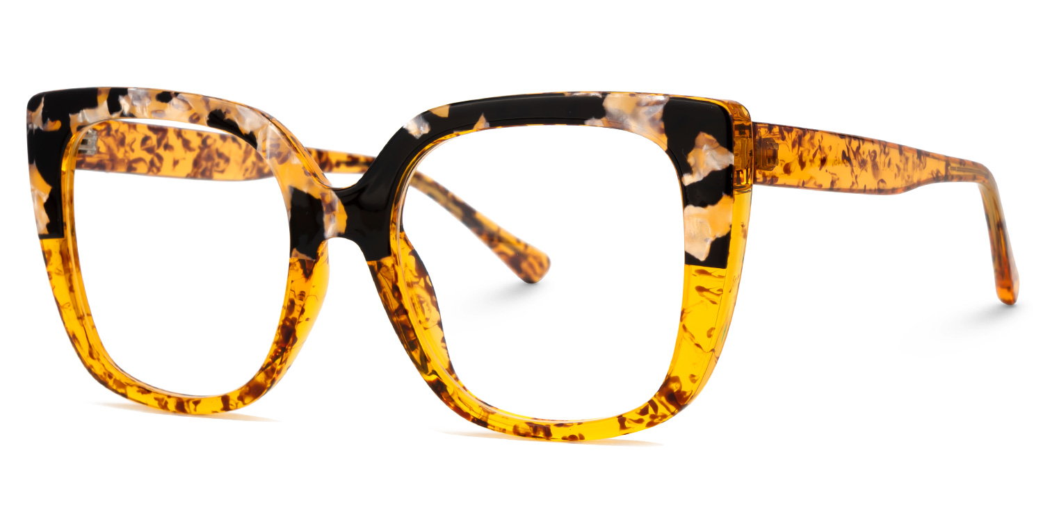 Brenda Square Amber Eyeglasses Online for Women1