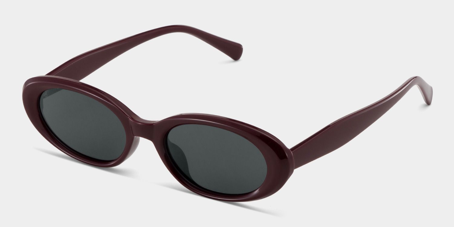 Zion Purple Frame Sunglasses with Oval Style | ZEELOOL CA2