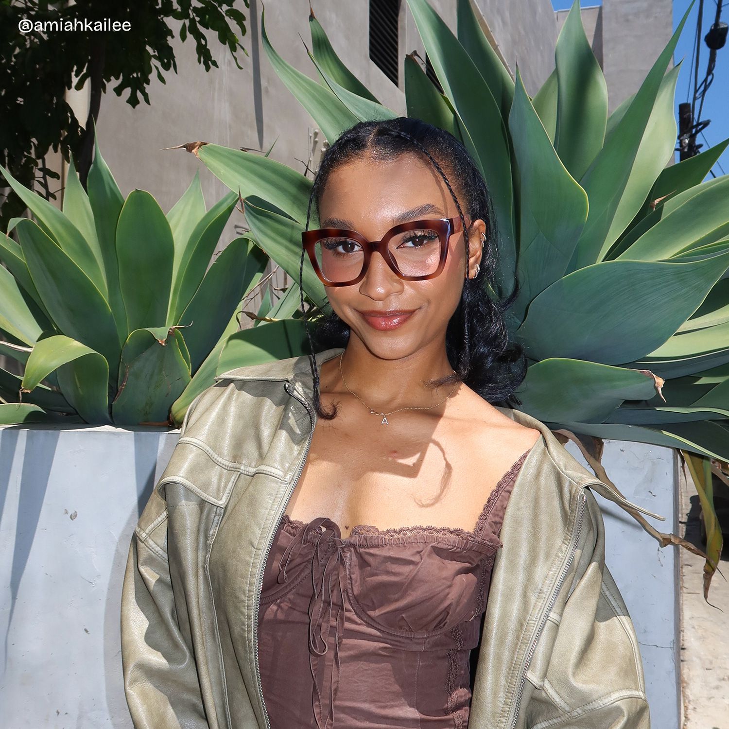 Malcolm Square Burnt Umber Frame Glasses | ZEELOOL8