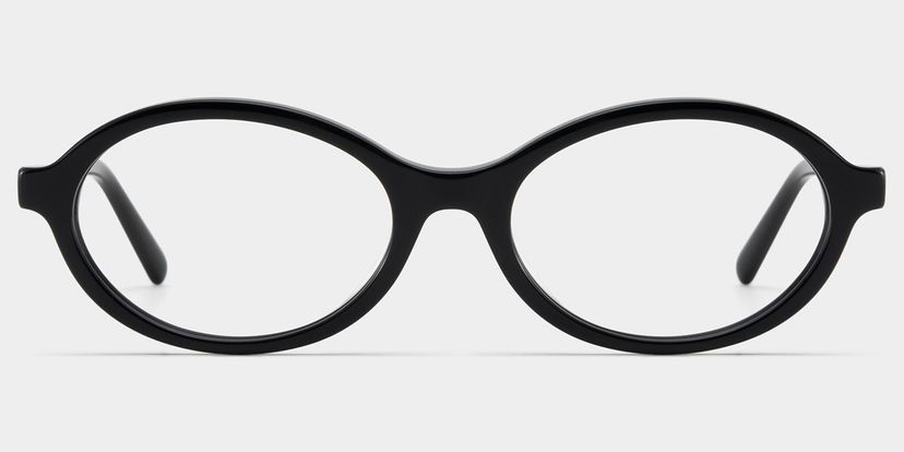 Everly Oval Black Glasses