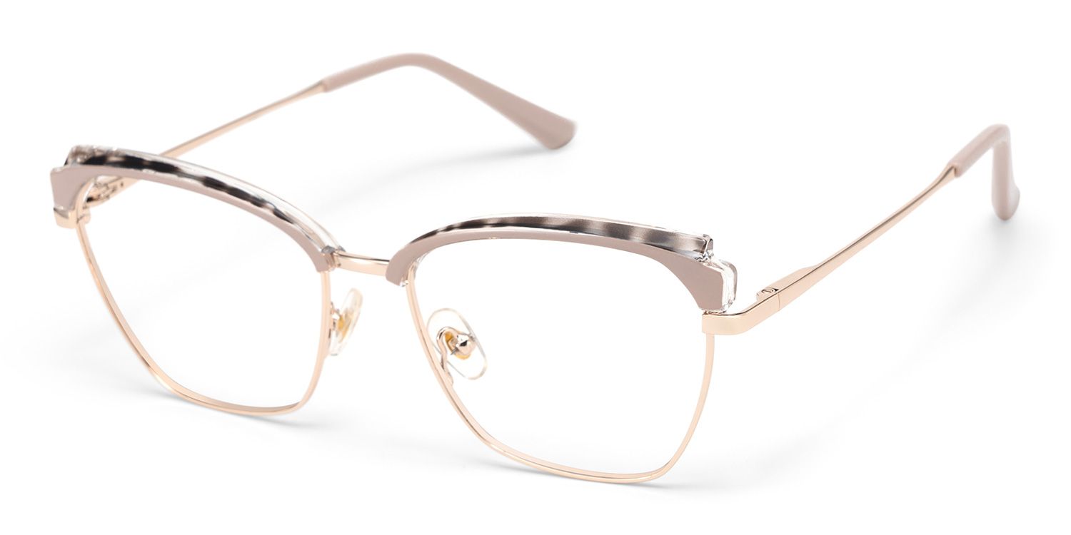 Phoebe Browline Khaki Frame Eyeglasses for Woman| ZEELOOL Canada3