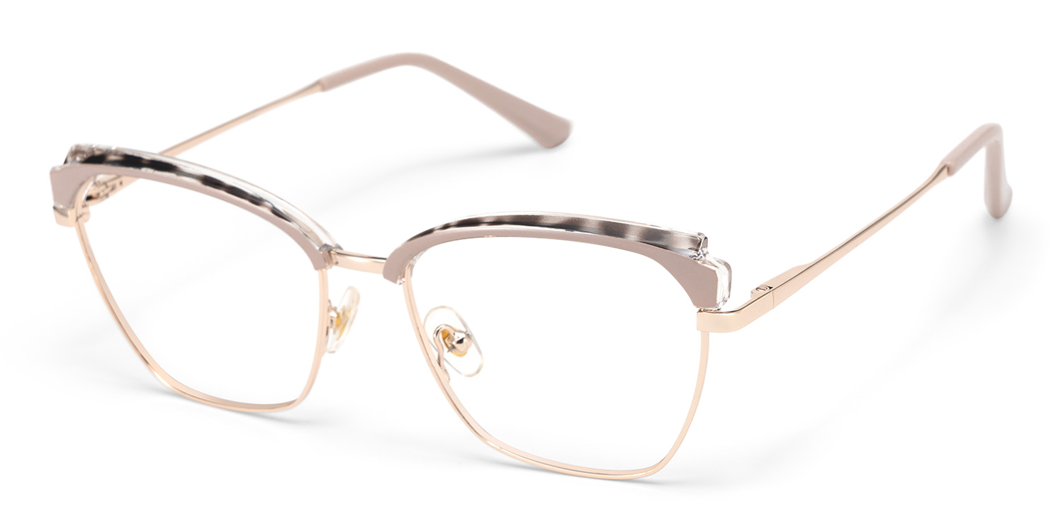 Phoebe Browline Khaki Frame Eyeglasses for Woman| ZEELOOL Canada3