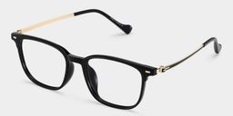 William Rectangle Black Glasses2