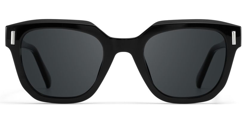 Nia Black Square Sunglasses