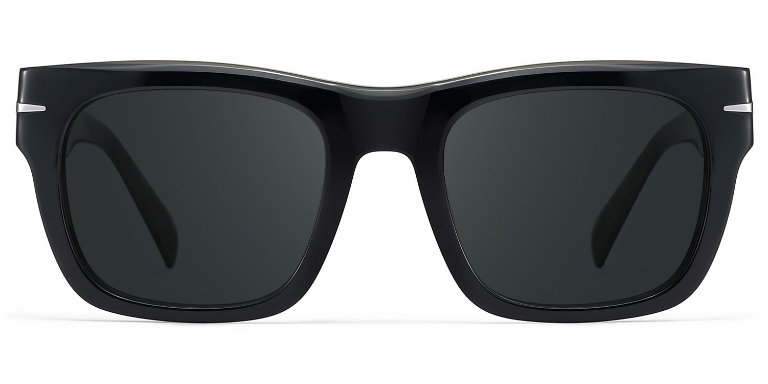 Renzo Black Rectangle Sunglasses to Frame Your Face | ZEELOOL CA0