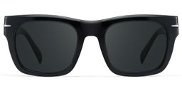 Renzo Rectangle Black Frame Polarized Sunglasses0