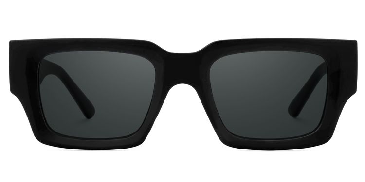 Garza Black Rectangle Sunglasses