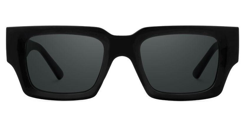 Garza Black Rectangle Sunglasses