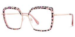 Cordaro Pink Leopard Square Glasses2