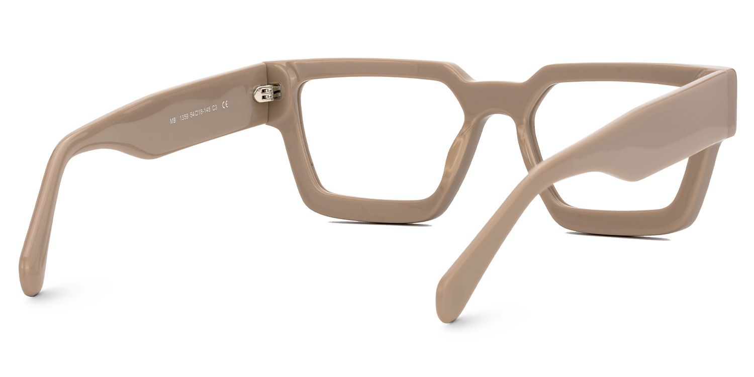 Gabriela Acetate Rectangle Brown Frame Glasses | ZEELOOL Canada3