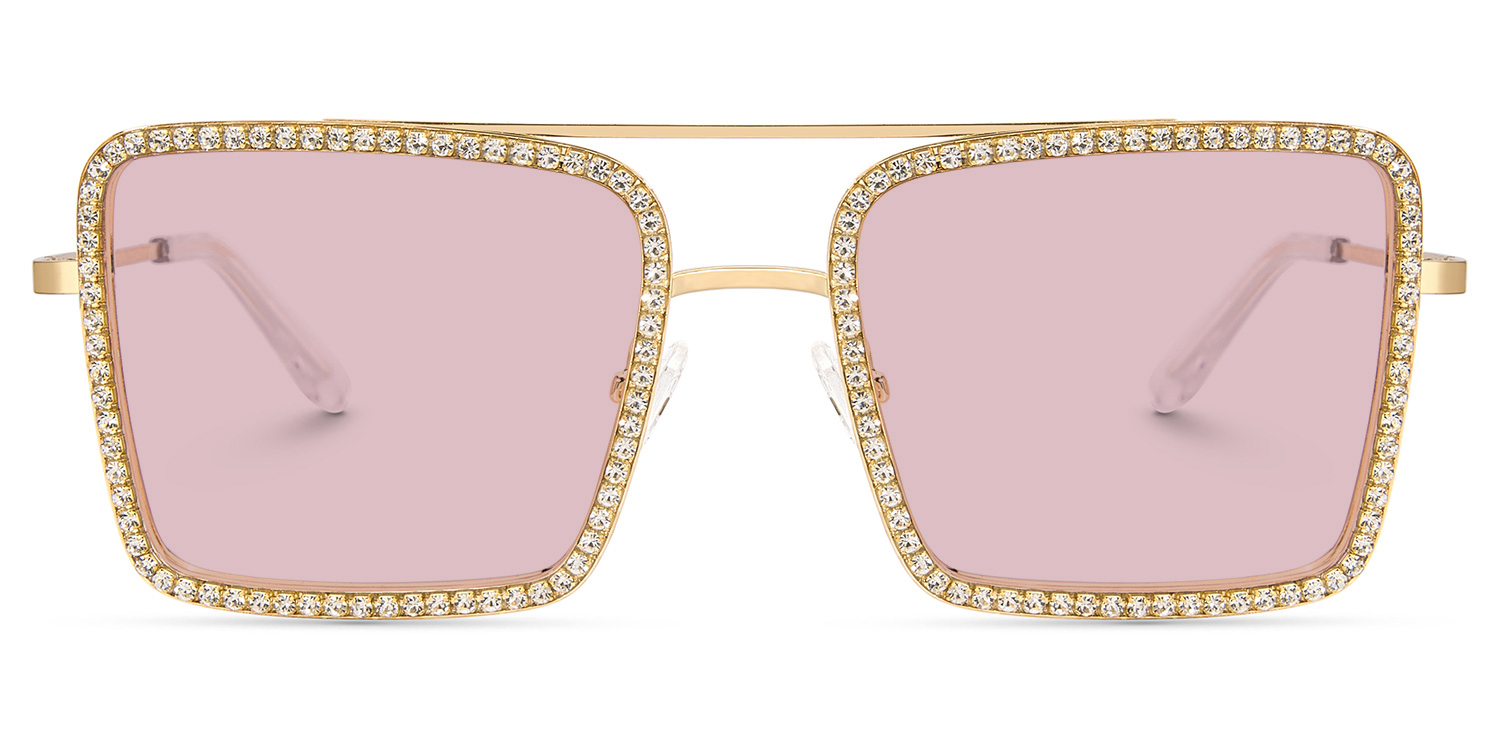 Diva Square Gold Sunglasses