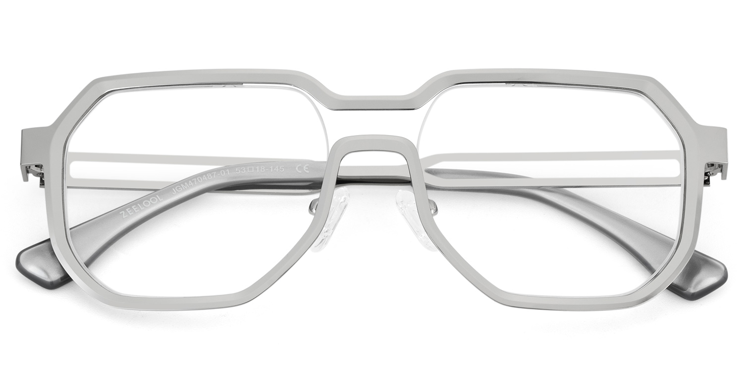 Hype Geometric Silver Glasses3