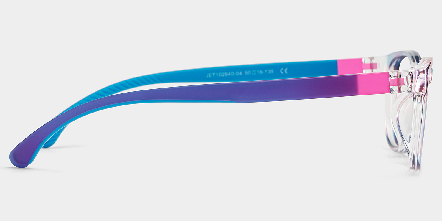 Robin Rectangle Blue Pink Frame Eyeglasses for Pre-tweens3