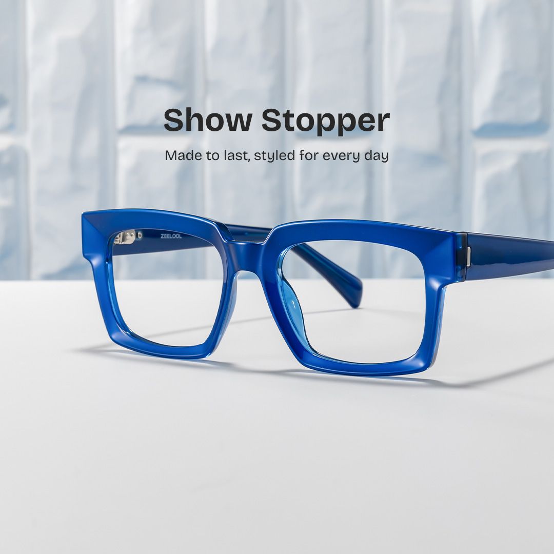 Amadeo blue full rim rectangle eyeglasses Online | ZEELOOL0