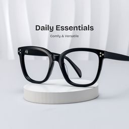 Scarlett Square Black Glasses0