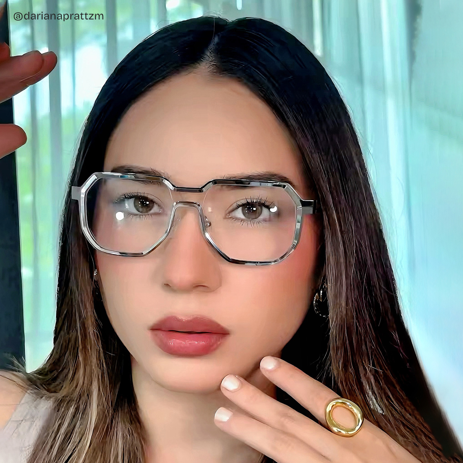 Hype Geometric Silver Glasses7