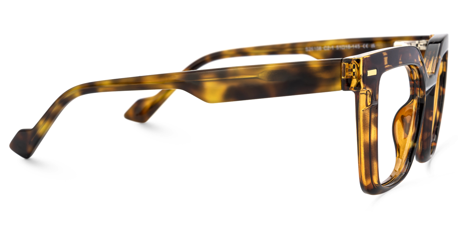 Tortoise Square Frame Glasses - Pinette on Sale | ZEELOOL Canada3