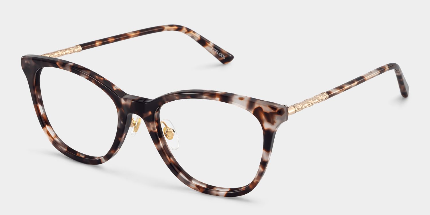 April Tortoise Frame Glasses with Cat eye Frame Online | ZEELOOL3