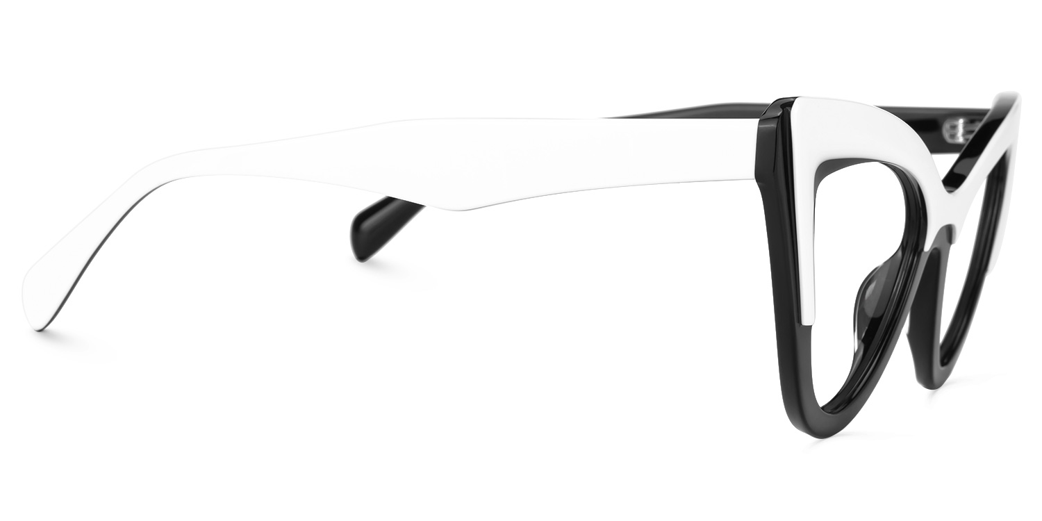 Sommer Cateye White Glasses2