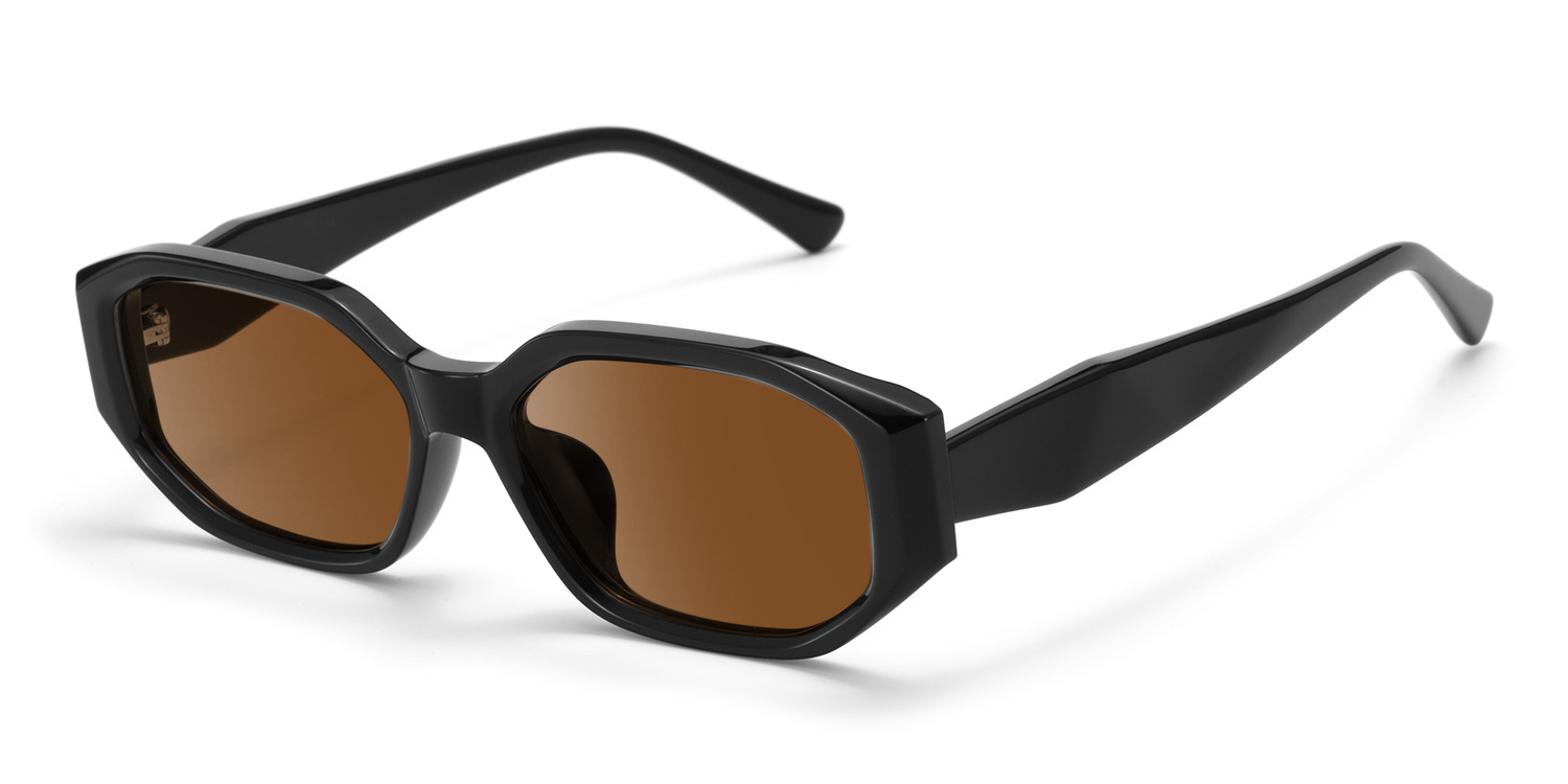 Kiara Black Geometric Sunglasses in TR90 Material2