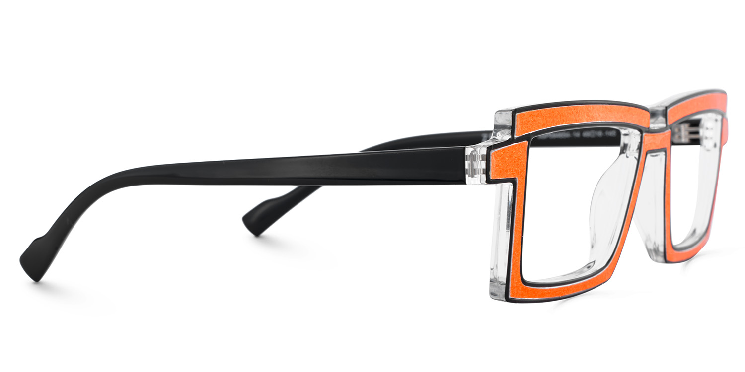 Zephyr Orange Glasses in Cyberpunk Style Eyeglasses4