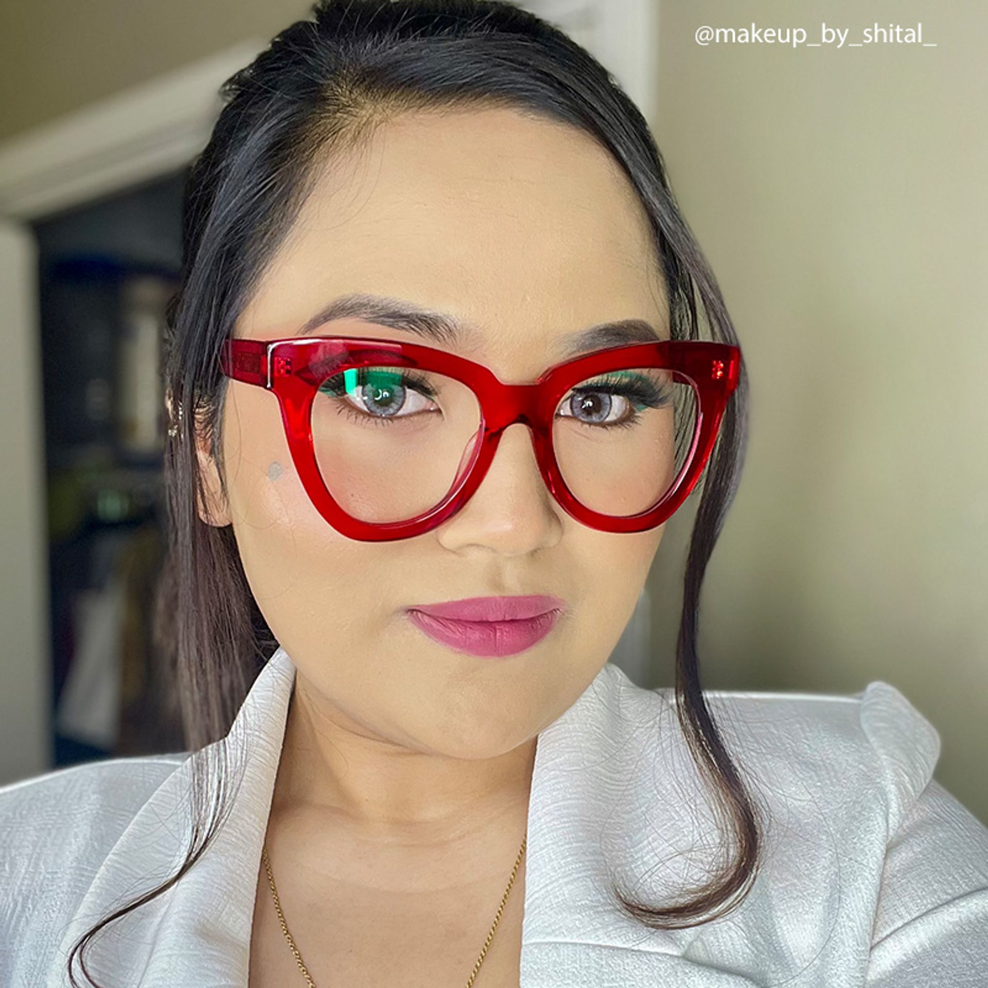 Yaser Cat-eye Red Eyeglasses and Acetate Frames13