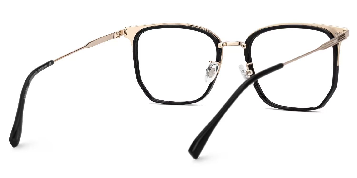 Roque Mixed-material Geometric Black Frame Glasses | ZEELOOL Canada3