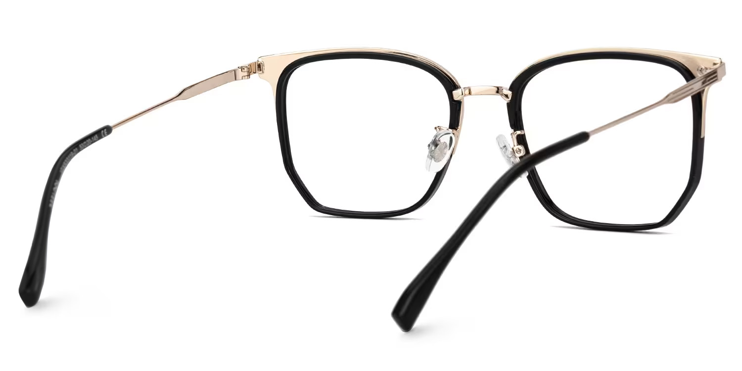 Roque Mixed-material Geometric Black Frame Glasses | ZEELOOL Canada3