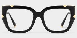 Refined black cat-eyes with a timeless elegance.1