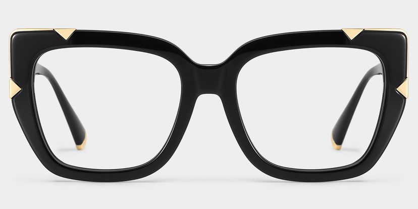 Refined black cat-eyes with a timeless elegance.