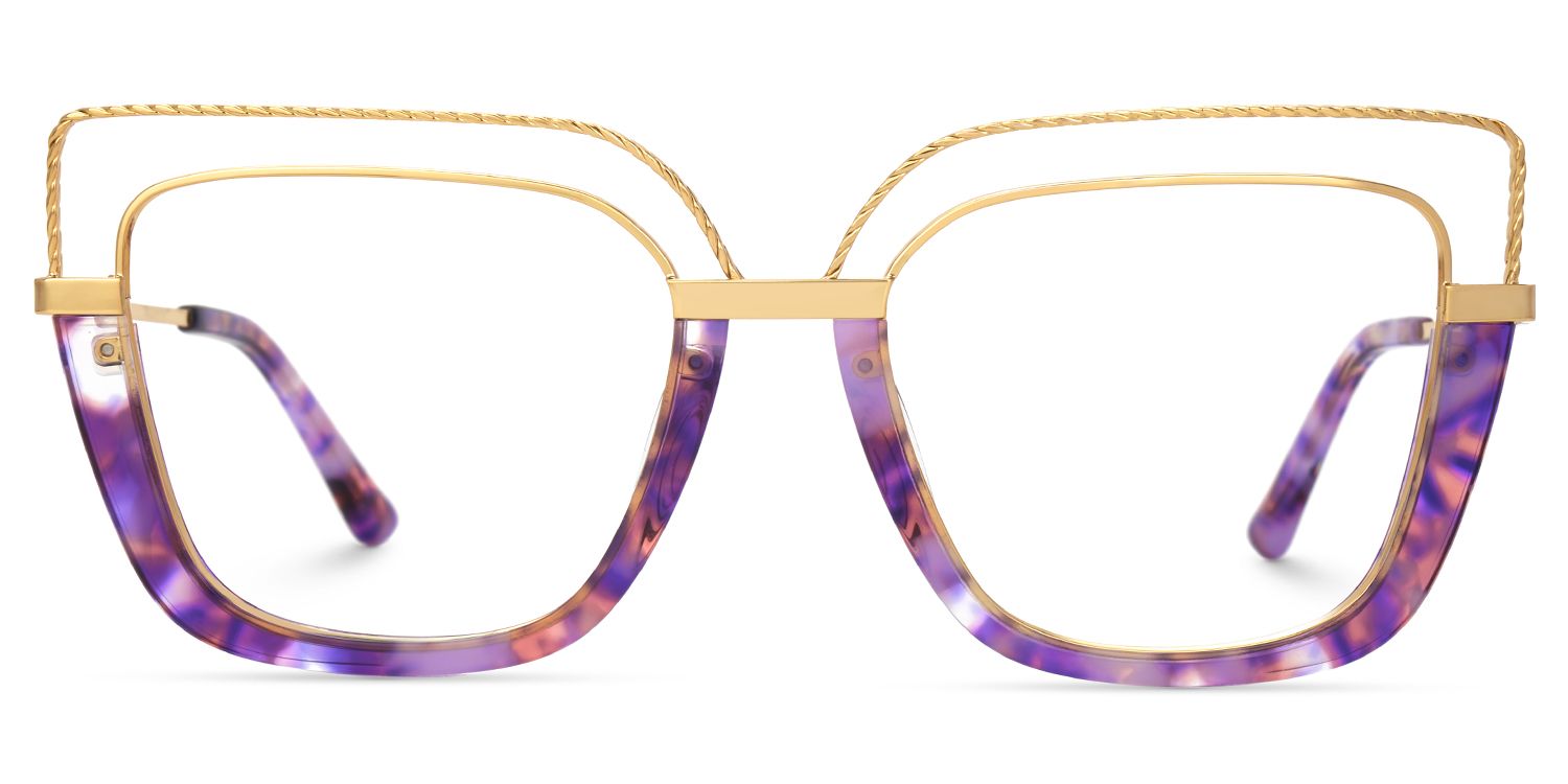 Purple Tortoiseshell Glasses Ornella Cateye Frame & Prescription Glasses0