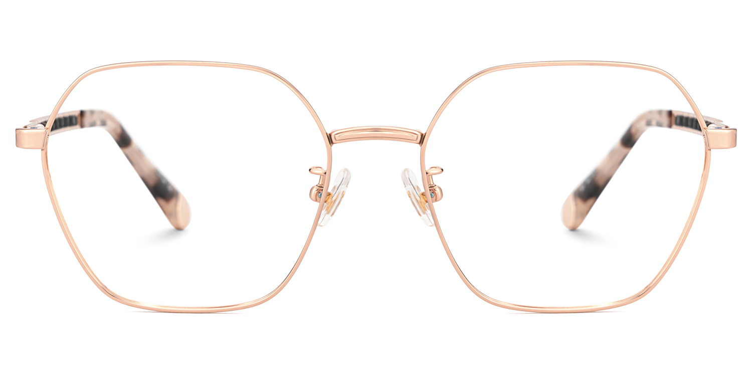Dunbar Geometric Rose Gold Glasses0