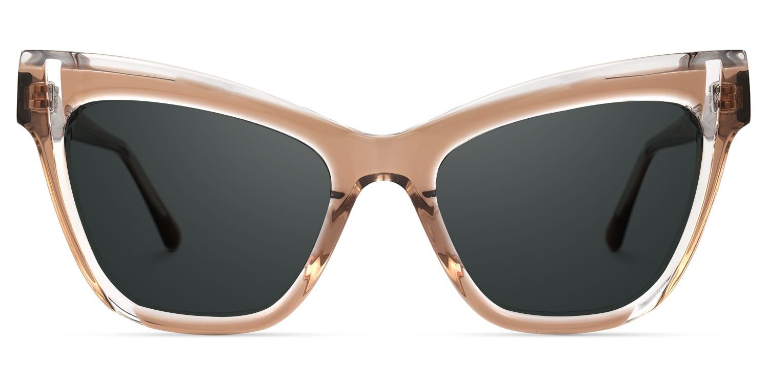Saucie Light Brown Cat eye Frame Sunglasses | ZEELOOL Canada0