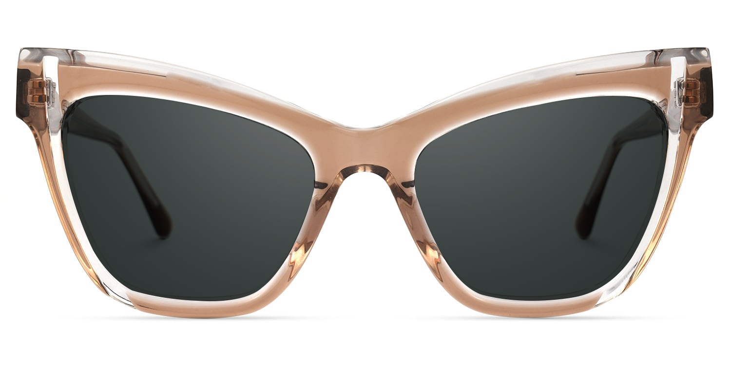 Saucie Light Brown Cat eye Frame Sunglasses | ZEELOOL Canada0