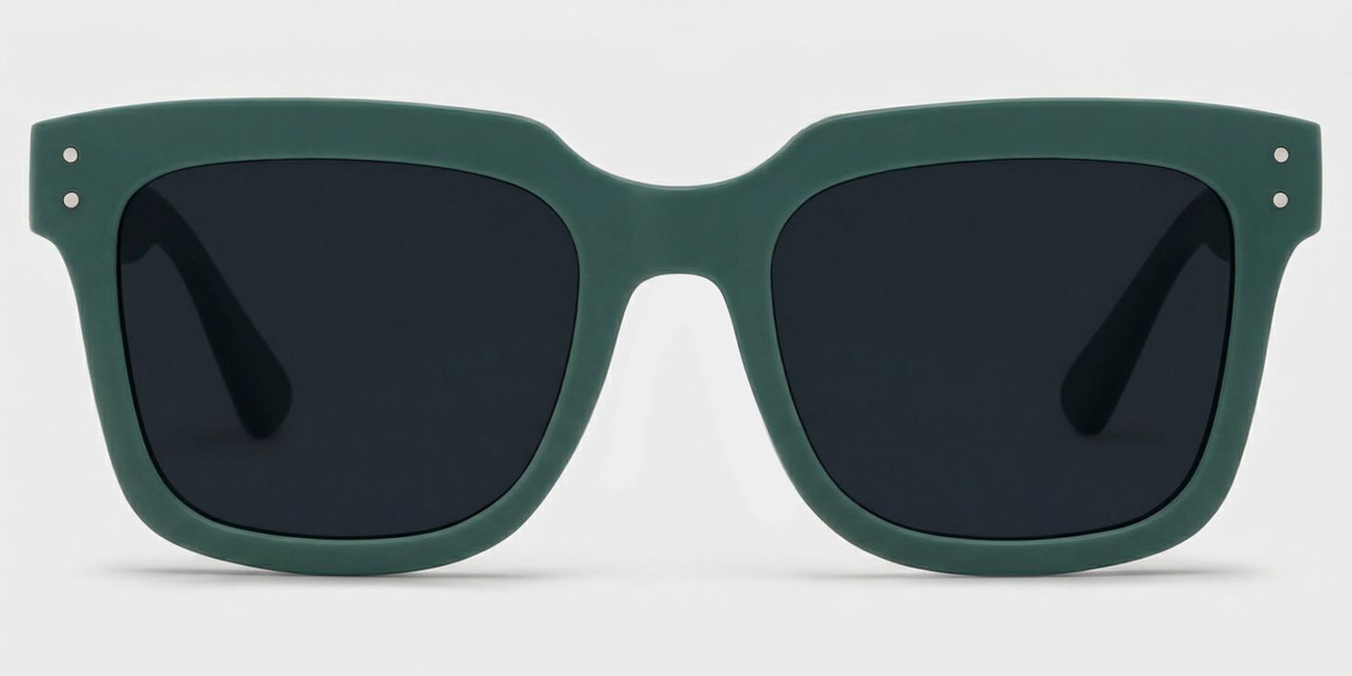 Liizbeett Square Eyeglasses with Dark Green Frames0