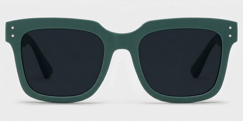 Liizbeett Green Square Sunglasses