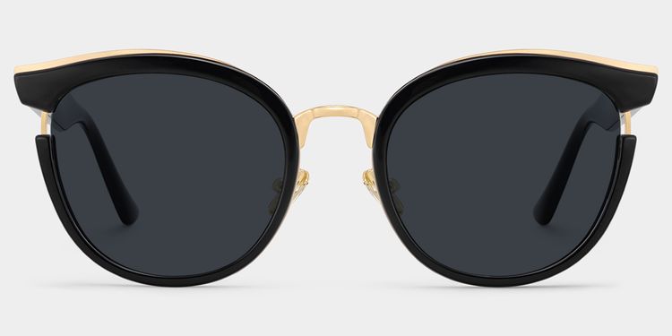 Laraine Cat Eye Black Sunglasses