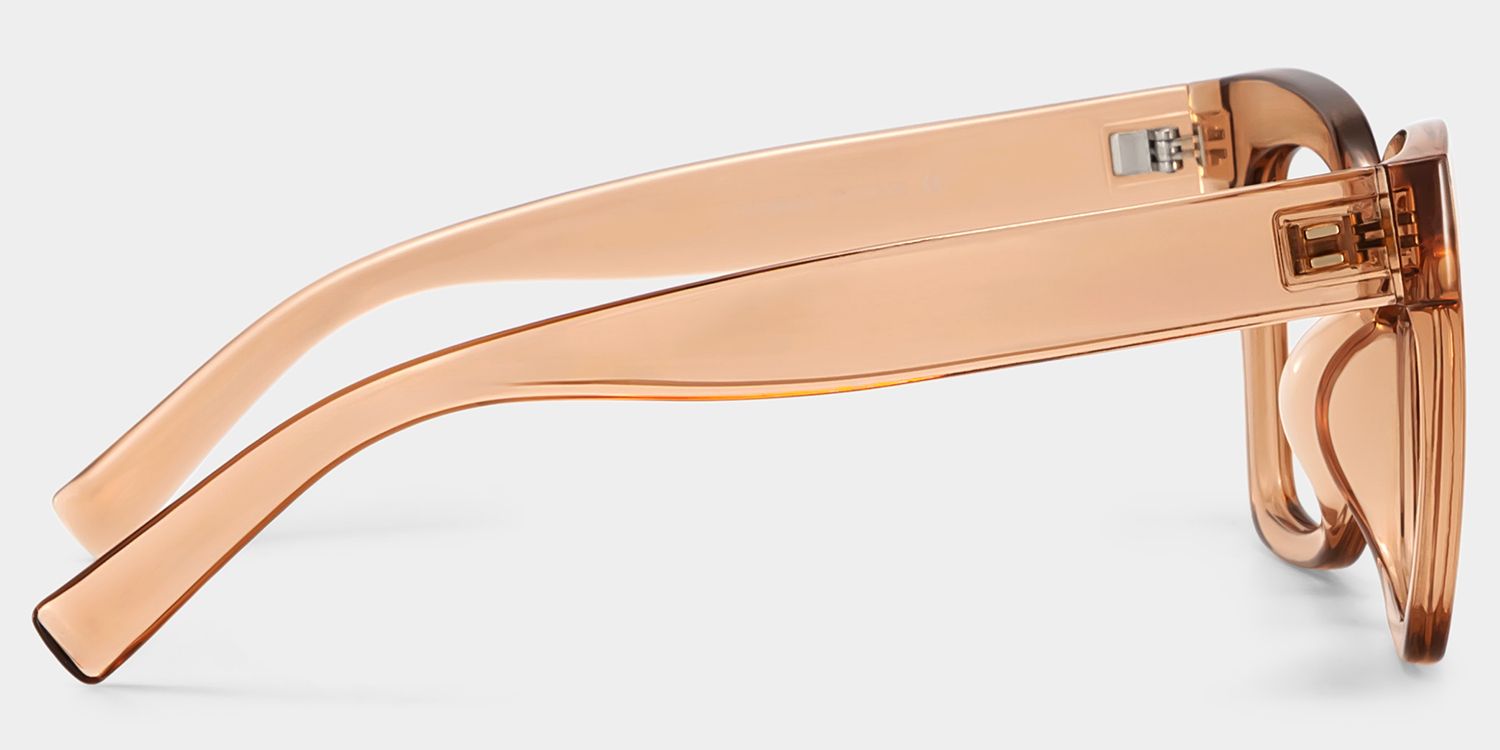 Malcolm Square Clear Beige Frame Glasses | ZEELOOL Canada3