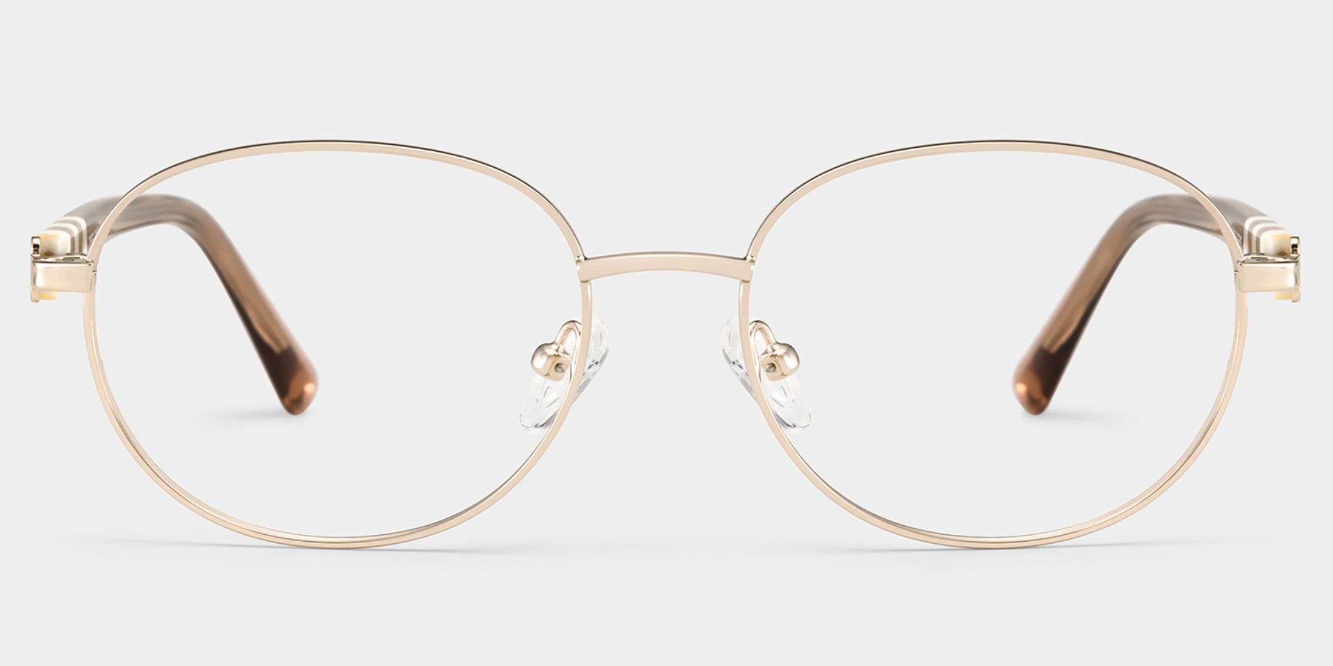 Willa Oval Light gold Frame Eyeglasses for Woman| ZEELOOL Canada1