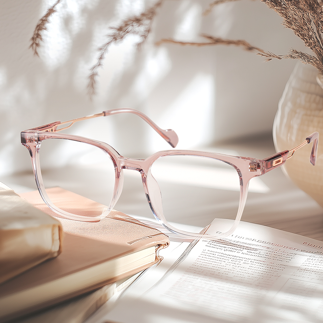 Chloe Pink Square Prescription Glasses | ZEELOOL Canada6