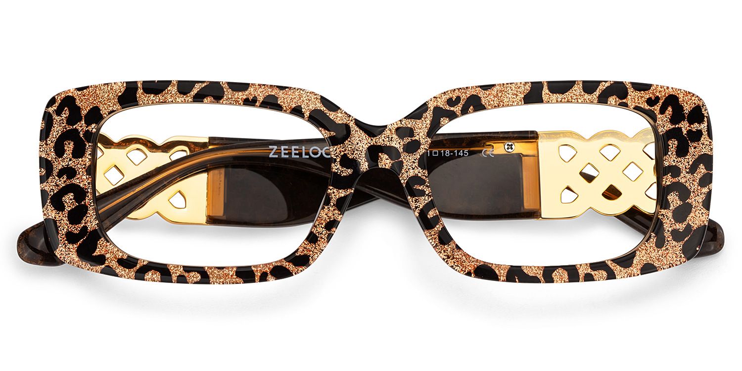 Jonas Rectangle Leopard Color Frame Glasses for Women | ZEELOOL Canada2