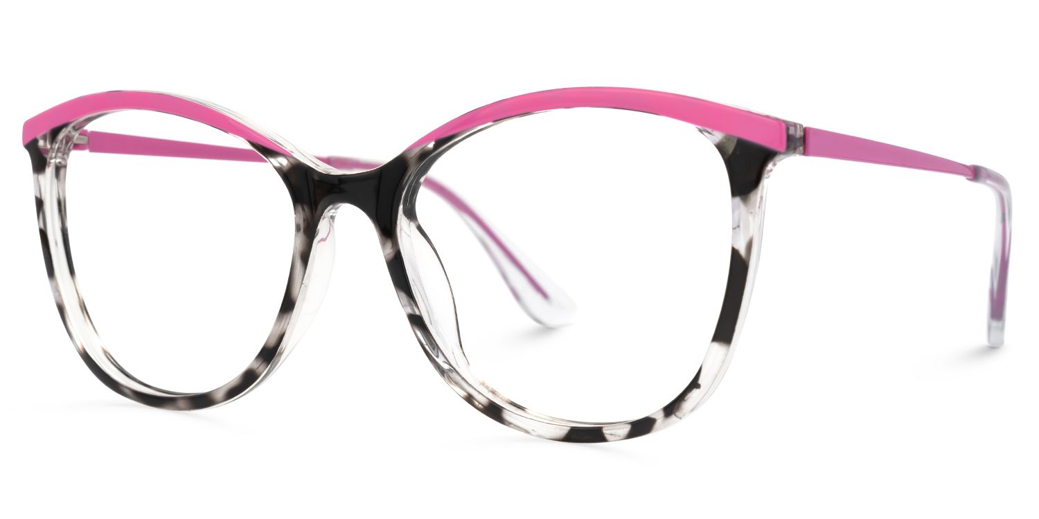 Jenee Thin Pink and Tortoise Glasses in Oval Design | Zeelool2